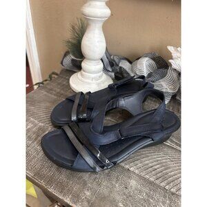 ECCO Women's Felicia Sandals Marine-Black Blue Size EU 39 US 8